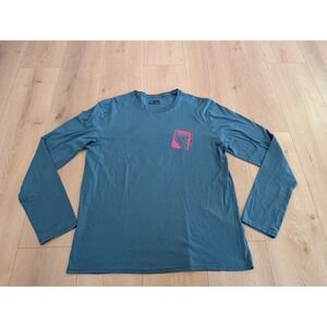 Janji x Christian Shirt Men's Large Blue Runterra Bio Long Sleeve Graphic